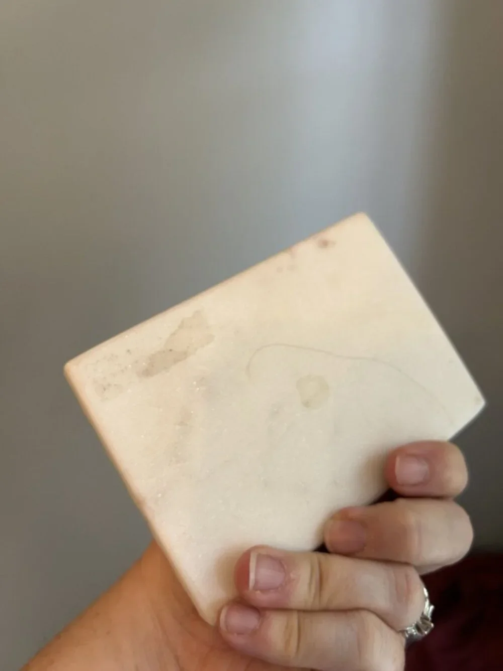 Fluted White Marble Soap Dish